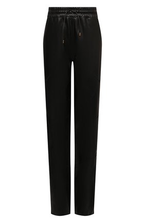 Женские кожаные брюки TOM FORD черного цвета по цене 333500 руб., арт. PAL714-LEX228 | Фото 1 Женские кожаные брюки TOM FORD черного цвета, арт. PAL714-LEX228 | Фото 1 (Материал подклада: Шелк; Длина (брюки, джинсы): Удлиненные; Женское Кросс-КТ: Брюки-одежда, Кожаные брюки; Силуэт Ж (брюки и джинсы): Широкие; Стили: Гранж; Материал внешний: Натуральная кожа)