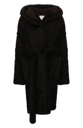 Женская шуба из овчины BOTTEGA VENETA темно-коричневого цвета по цене 624500 руб., арт. 669568/VKV70 | Фото 1 Женская шуба из овчины BOTTEGA VENETA темно-коричневого цвета, арт. 669568/VKV70 | Фото 1 (Рукава: Длинные; Длина (верхняя одежда): До колена; Материал внешний: Натуральный мех; Женское Кросс-КТ: Мех; Стили: Кэжуэл)