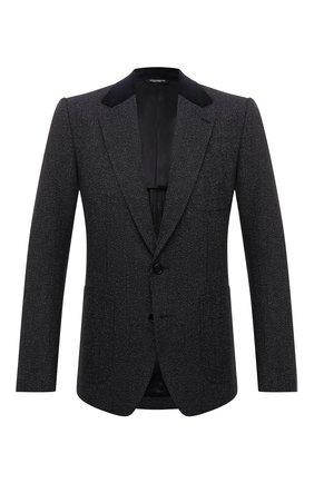 Мужской пиджак из хлопка и шерсти DOLCE & GABBANA серого цвета по цене 157500 руб., арт. G2PQ9T/FBMDB | Фото 1 Мужской пиджак из хлопка и шерсти DOLCE & GABBANA серого цвета, арт. G2PQ9T/FBMDB | Фото 1 (Материал внешний: Хлопок; Длина (для топов): Стандартные; Рукава: Длинные; Материал подклада: Шелк; Случай: Коктейльный; 1-2-бортные: Однобортные; Стили: Классический)