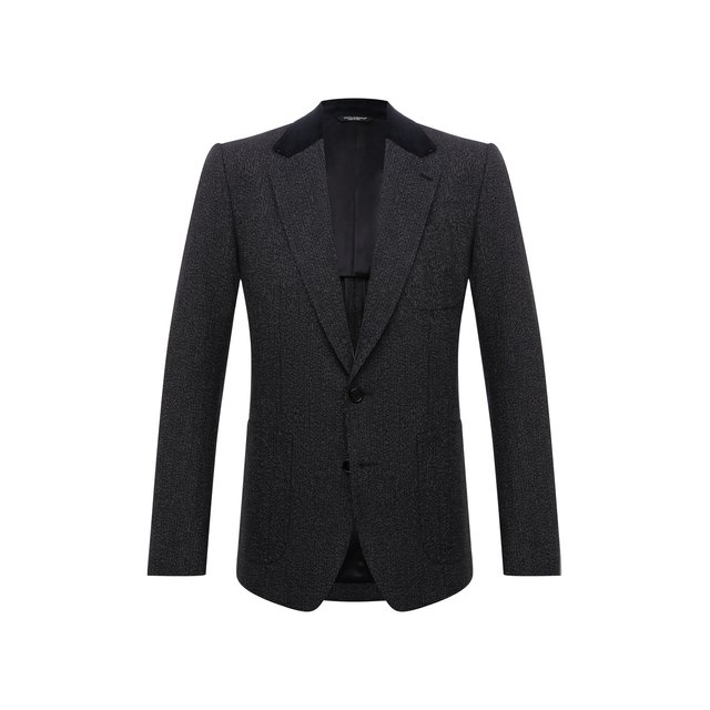 Пиджак из хлопка и шерсти Dolce & Gabbana G2PQ9T/FBMDB