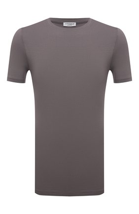 Мужская футболка ZIMMERLI светло-серого цвета, арт. 700-1341 | Фото 1 (Материал внешний: Синтетический материал; Кросс-КТ: домашняя одежда; Рукава: Короткие; Длина (для топов): Стандартные)