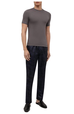Мужские хлопковые домашние брюки ZIMMERLI темно-синего цвета, арт. 4737-75180 | Фото 2 (Длина (брюки, джинсы): Стандартные; Материал внешний: Хлопок; Кросс-КТ: домашняя одежда)