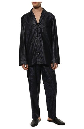 Мужская хлопковая пижама ZIMMERLI темно-синего цвета по цене 32800 руб., арт. 4737-75016 | Фото 2 Мужская хлопковая пижама ZIMMERLI темно-синего цвета, арт. 4737-75016 | Фото 2 (Материал внешний: Хлопок; Кросс-КТ: домашняя одежда; Длина (для топов): Стандартные; Рукава: Длинные; Длина (брюки, джинсы): Укороченные)