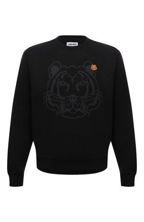 Мужской хлопковый свитшот KENZO черного цвета по цене 21450 руб., арт. FB65SW0054M0 | Фото 1 Мужской хлопковый свитшот KENZO черного цвета, арт. FB65SW0054M0 | Фото 1 (Материал внешний: Хлопок; Мужское Кросс-КТ: свитшот-одежда; Принт: С принтом; Рукава: Длинные; Длина (для топов): Стандартные; Стили: Спорт-шик)