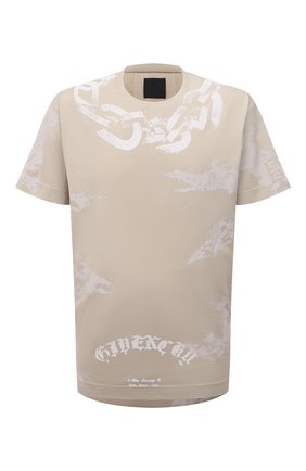 Мужская хлопковая футболка GIVENCHY светло-бежевого цвета по цене 52800 руб., арт. BM715A3Y6B | Фото 1 Мужская хлопковая футболка GIVENCHY светло-бежевого цвета, арт. BM715A3Y6B | Фото 1 (Материал внешний: Хлопок; Длина (для топов): Стандартные; Рукава: Короткие; Принт: С принтом; Стили: Кэжуэл)