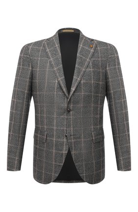 Мужской шерстяной пиджак SARTORIA LATORRE серого цвета по цене 64300 руб., арт. G0I7EF QA0816 | Фото 1 Мужской шерстяной пиджак SARTORIA LATORRE серого цвета, арт. G0I7EF QA0816 | Фото 1 (Материал внешний: Шерсть; Длина (для топов): Стандартные; Материал подклада: Купро; Рукава: Длинные; Случай: Коктейльный; 1-2-бортные: Однобортные; Пиджаки М: Прямой; Стили: Классический)