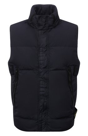 Мужской пуховый жилет STONE ISLAND темно-синего цвета по цене 49950 руб., арт. 7515G0123 | Фото 1 Мужской пуховый жилет STONE ISLAND темно-синего цвета, арт. 7515G0123 | Фото 1 (Материал подклада: Синтетический материал; Материал внешний: Синтетический материал; Материал утеплителя: Пух и перо; Кросс-КТ: Куртка, Пуховик; Стили: Кэжуэл; Длина (верхняя одежда): Короткие)
