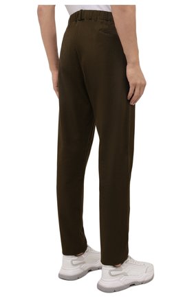 Мужские хлопковые брюки ASPESI хаки цвета, арт. W1 A CP32 L639 | Фото 4 (Длина (брюки, джинсы): Стандартные; Случай: Повседневный; Материал внешний: Хлопок; Стили: Кэжуэл)