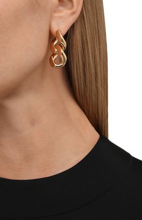 Женские серьги BOTTEGA VENETA золотого цвета по цене 56550 руб., арт. 589306/VAHU0 | Фото 2 Женские серьги BOTTEGA VENETA золотого цвета, арт. 589306/VAHU0 | Фото 2 (Материал: Серебро)