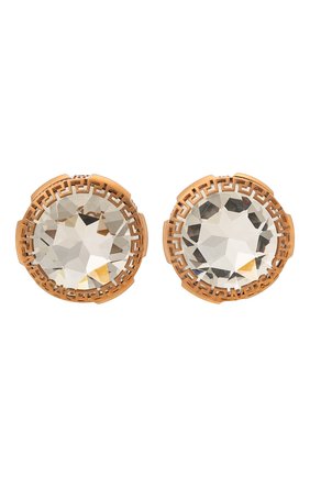 Женские серьги VERSACE золотого цвета по цене 53250 руб., арт. 1001098/1A00621 | Фото 1 Женские серьги VERSACE золотого цвета, арт. 1001098/1A00621 | Фото 1 (Материал: Металл)