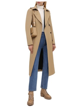 Женские кожаные ботинки TOD’S бежевого цвета по цене 64800 руб., арт. XXW08D0EB33QGW | Фото 2 Женские кожаные ботинки TOD’S бежевого цвета, арт. XXW08D0EB33QGW | Фото 2 (Материал внутренний: Натуральная кожа, Текстиль; Каблук тип: Устойчивый; Женское Кросс-КТ: Военные ботинки; Каблук высота: Средний; Подошва: Платформа; Материал внешний: Кожа)