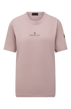 Женская футболка MONCLER розового цвета по цене 19100 руб., арт. G2-093-8C000-04-829H8 | Фото 1 Женская футболка MONCLER розового цвета, арт. G2-093-8C000-04-829H8 | Фото 1 (Длина (для топов): Стандартные; Рукава: Короткие; Стили: Спорт-шик; Принт: С принтом; Женское Кросс-КТ: Футболка-спорт)