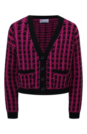 Женский кардиган REDVALENTINO фуксия цвета по цене 42750 руб., арт. WR0KA02Z/66P | Фото 1 Женский кардиган REDVALENTINO фуксия цвета, арт. WR0KA02Z/66P | Фото 1 (Рукава: Длинные; Длина (для топов): Стандартные; Материал внешний: Синтетический материал; Стили: Романтичный; Женское Кросс-КТ: кардиган-трикотаж)