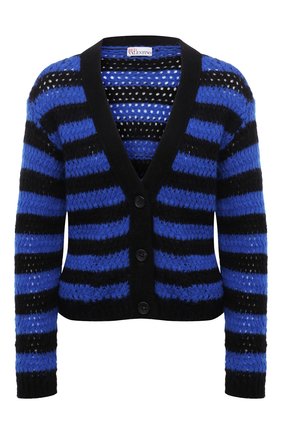 Женский кардиган REDVALENTINO синего цвета по цене 39950 руб., арт. WR0KA03B/66Y | Фото 1 Женский кардиган REDVALENTINO синего цвета, арт. WR0KA03B/66Y | Фото 1 (Рукава: Длинные; Длина (для топов): Стандартные; Материал внешний: Синтетический материал; Стили: Кэжуэл; Женское Кросс-КТ: кардиган-трикотаж)