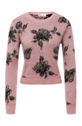 Женский пуловер REDVALENTINO светло-розового цвета по цене 33350 руб., арт. WR0KC10Z/66T | Фото 1 Женский пуловер REDVALENTINO светло-розового цвета, арт. WR0KC10Z/66T | Фото 1 (Материал внешний: Синтетический материал; Длина (для топов): Стандартные; Рукава: Длинные; Стили: Романтичный; Женское Кросс-КТ: Пуловер-одежда)