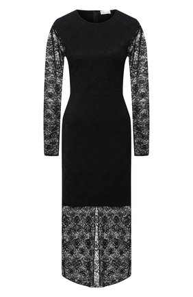 Женское платье REDVALENTINO черного цвета по цене 56600 руб., арт. WR0MJ07V/68E | Фото 1 Женское платье REDVALENTINO черного цвета, арт. WR0MJ07V/68E | Фото 1 (Материал подклада: Хлопок; Рукава: Длинные; Материал внешний: Синтетический материал; Длина Ж (юбки, платья, шорты): Миди; Стили: Гламурный; Случай: Вечерний; Женское Кросс-КТ: Платье-одежда, платье-футляр)