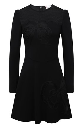 Женское платье REDVALENTINO черного цвета по цене 66000 руб., арт. WR0VA20G/66H | Фото 1 Женское платье REDVALENTINO черного цвета, арт. WR0VA20G/66H | Фото 1 (Материал внешний: Синтетический материал; Длина Ж (юбки, платья, шорты): Мини; Рукава: Длинные; Материал подклада: Синтетический материал; Стили: Гламурный; Женское Кросс-КТ: Платье-одежда, платье-футляр; Случай: Формальный)