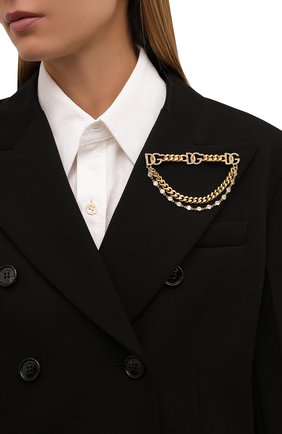 Женская брошь DOLCE & GABBANA золотого цвета по цене 62250 руб., арт. WPN6L0/W1111 | Фото 2 Женская брошь DOLCE & GABBANA золотого цвета, арт. WPN6L0/W1111 | Фото 2 (Материал: Металл)