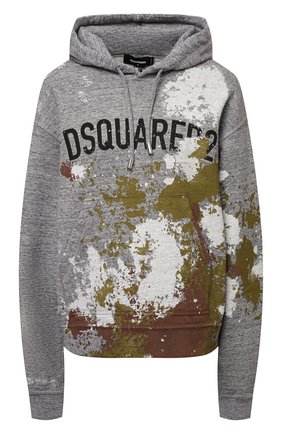Женский хлопковое худи DSQUARED2 серого цвета по цене 56900 руб., арт. S72GU0359/S25477 | Фото 1 Женский хлопковое худи DSQUARED2 серого цвета, арт. S72GU0359/S25477 | Фото 1 (Длина (для топов): Стандартные; Материал внешний: Хлопок; Рукава: Длинные; Стили: Спорт-шик; Женское Кросс-КТ: Худи-одежда)