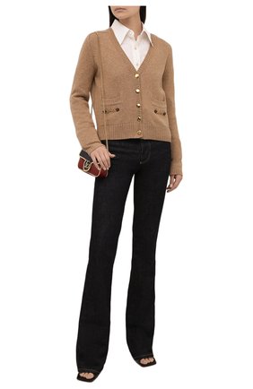 Женский кашемировый кардиган GUCCI коричневого цвета по цене 138800 руб., арт. 628412/XKBH9 | Фото 2 Женский кашемировый кардиган GUCCI коричневого цвета, арт. 628412/XKBH9 | Фото 2 (Материал внешний: Кашемир, Шерсть; Стили: Кэжуэл; Женское Кросс-КТ: кардиган-трикотаж; Длина (для топов): Стандартные; Рукава: Длинные)