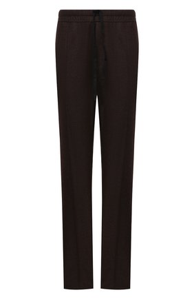 Мужские брюки из шерсти и кашемира TOM FORD коричневого цвета, арт. 228R02/732D42 | Фото 1 (Материал внешний: Шерсть; Длина (брюки, джинсы): Стандартные; Случай: Повседневный; Стили: Кэжуэл)