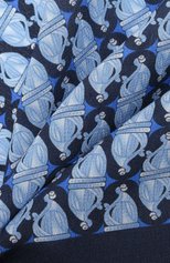 Мужской шелковый платок LANVIN темно-синего цвета, арт. 3812/HANDKERCHIEF | Фото 2 (Материал: Текстиль, Шелк)