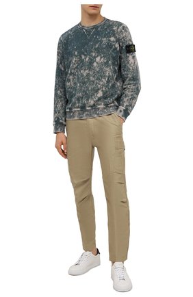 Мужской хлопковый свитшот STONE ISLAND темно-бирюзового цвета по цене 24350 руб., арт. 751561538 | Фото 2 Мужской хлопковый свитшот STONE ISLAND темно-бирюзового цвета, арт. 751561538 | Фото 2 (Материал внешний: Хлопок; Рукава: Длинные; Длина (для топов): Стандартные; Мужское Кросс-КТ: свитшот-одежда; Принт: Без принта; Стили: Гранж)