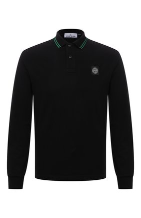 Мужское хлопковое поло STONE ISLAND черного цвета по цене 12900 руб., арт. 75152SS18 | Фото 1 Мужское хлопковое поло STONE ISLAND черного цвета, арт. 75152SS18 | Фото 1 (Материал внешний: Хлопок; Застежка: Пуговицы; Стили: Кэжуэл; Рукава: Длинные; Длина (для топов): Стандартные)