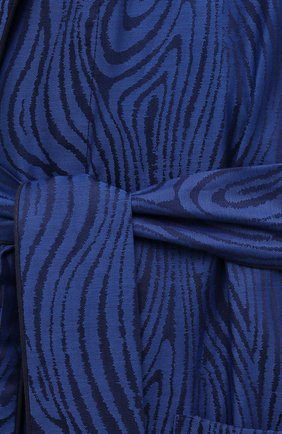 Мужской хлопковый халат DEREK ROSE темно-синего цвета, арт. 5505-PARI020 | Фото 5 (Рукава: Длинные; Кросс-КТ: домашняя одежда; Материал внешний: Хлопок; Длина (верхняя одежда): Длинные)