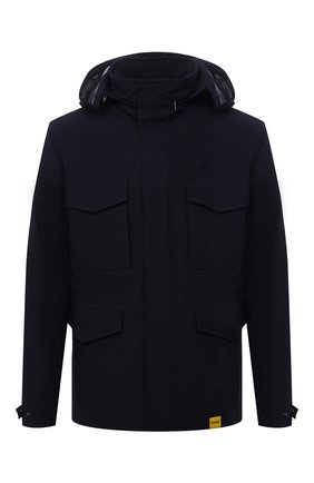 Мужская утепленная куртка ASPESI темно-синего цвета, арт. W1 I 1I22 L594 | Фото 1 (Материал внешний: Синтетический материал; Рукава: Длинные; Материал подклада: Синтетический материал; Кросс-КТ: Куртка; Мужское Кросс-КТ: утепленные куртки; Стили: Кэжуэл; Длина (верхняя одежда): До середины бедра)