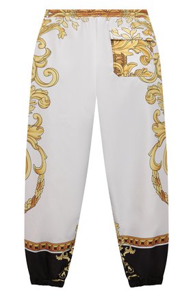 Детские джоггеры VERSACE хаки цвета по цене 26750 руб., арт. 1001144/1A00761/8A-14A | Фото 2 Детские джоггеры VERSACE хаки цвета, арт. 1001144/1A00761/8A-14A | Фото 2 (Материал подклада: Хлопок; Материал внешний: Синтетический материал; Мальчики Кросс-КТ: Брюки-спорт; Ростовка одежда: 10 - 11 лет | 140 - 146см, 12 лет | 152 см, 16 лет | 164 см, 8 лет | 128 см)