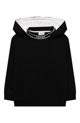 Детский хлопковое худи FENDI черного цвета по цене 22500 руб., арт. JMH150/AG18/3A-6A | Фото 1 Детский хлопковое худи FENDI черного цвета, арт. JMH150/AG18/3A-6A | Фото 1 (Материал внешний: Хлопок; Рукава: Длинные; Мальчики Кросс-КТ: Толстовка-одежда; Ростовка одежда: 4 года | 104 см, 5 лет | 110 см, 6 лет | 116 см)