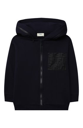 Детский хлопковая толстовка FENDI темно-синего цвета по цене 65800 руб., арт. JMH151/AG3N/3A-6A | Фото 1 Детский хлопковая толстовка FENDI темно-синего цвета, арт. JMH151/AG3N/3A-6A | Фото 1 (Рукава: Длинные; Материал внешний: Хлопок; Мальчики Кросс-КТ: Толстовка-одежда; Ростовка одежда: 4 года | 104 см, 5 лет | 110 см, 6 лет | 116 см)