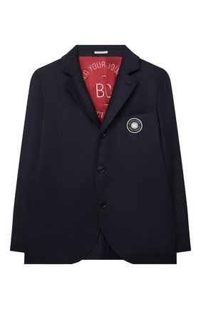 Детский шерстяной костюм BRUNELLO CUCINELLI синего цвета по цене 126500 руб., арт. BA428A119B | Фото 2 Детский шерстяной костюм BRUNELLO CUCINELLI синего цвета, арт. BA428A119B | Фото 2 (Рукава: Длинные; Материал внешний: Шерсть; Материал подклада: Купро; Кросс-КТ: костюм; Ростовка одежда: 10 - 11 лет | 140 - 146см, 8 лет | 128 см)