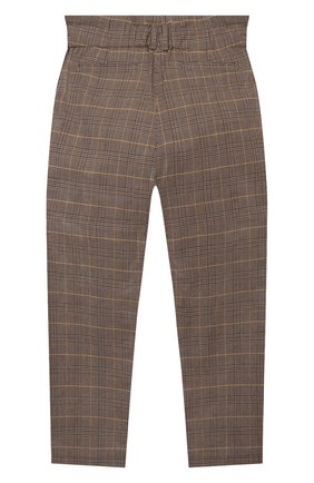 Детские хлопковые брюки BRUNELLO CUCINELLI коричневого цвета по цене 29500 руб., арт. BA187P019B | Фото 2 Детские хлопковые брюки BRUNELLO CUCINELLI коричневого цвета, арт. BA187P019B | Фото 2 (Материал внешний: Хлопок; Девочки Кросс-КТ: Брюки-одежда; Ростовка одежда: 10 - 11 лет | 140 - 146см, 8 лет | 128 см)