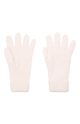 Детские шерстяные перчатки IL TRENINO белого цвета, арт. 21 4063 | Фото 2 (Материал: Шерсть, Текстиль)