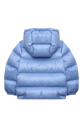 Детского пуховая куртка MONCLER голубого цвета по цене 32200 руб., арт. G2-951-1A539-20-53334 | Фото 2 Детского пуховая куртка MONCLER голубого цвета, арт. G2-951-1A539-20-53334 | Фото 2 (Материал утеплителя: Пух и перо; Материал подклада: Хлопок; Материал внешний: Синтетический материал; Рукава: Длинные)