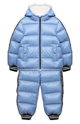 Детского комплект из куртки и комбинезона MONCLER голубого цвета по цене 53900 руб., арт. G2-951-1F515-20-68950 | Фото 1 Детского комплект из куртки и комбинезона MONCLER голубого цвета, арт. G2-951-1F515-20-68950 | Фото 1 (Рукава: Длинные; Материал подклада: Хлопок; Материал внешний: Синтетический материал; Материал утеплителя: Пух и перо)