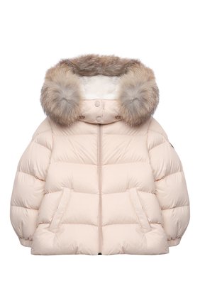 Детского комплект из куртки и комбинезона MONCLER бежевого цвета по цене 64800 руб., арт. G2-951-1F504-02-53079/9-12M | Фото 2 Детского комплект из куртки и комбинезона MONCLER бежевого цвета, арт. G2-951-1F504-02-53079/9-12M | Фото 2 (Материал подклада: Хлопок; Материал утеплителя: Пух и перо; Материал внешний: Синтетический материал; Рукава: Длинные)