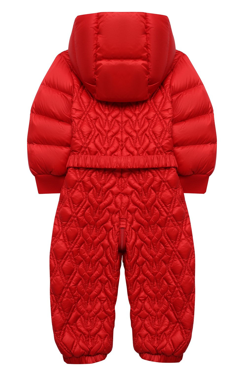 Детский пуховый комбинезон MONCLER красного цвета по цене 51950 руб., арт. G2-951-1G523-10-53048 | Фото 2 Детский пуховый комбинезон MONCLER красного цвета, арт. G2-951-1G523-10-53048 | Фото 2