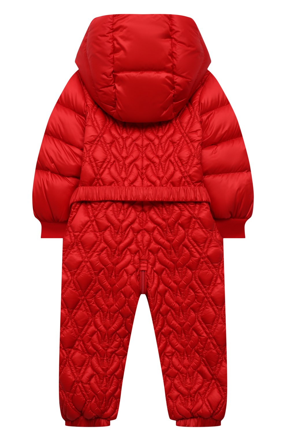 Детский пуховый комбинезон MONCLER красного цвета по цене 51950 руб., арт. G2-951-1G523-10-53048/9-12M | Фото 2 Детский пуховый комбинезон MONCLER красного цвета, арт. G2-951-1G523-10-53048/9-12M | Фото 2