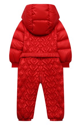 Детский пуховый комбинезон MONCLER красного цвета по цене 51950 руб., арт. G2-951-1G523-10-53048/9-12M | Фото 2 Детский пуховый комбинезон MONCLER красного цвета, арт. G2-951-1G523-10-53048/9-12M | Фото 2