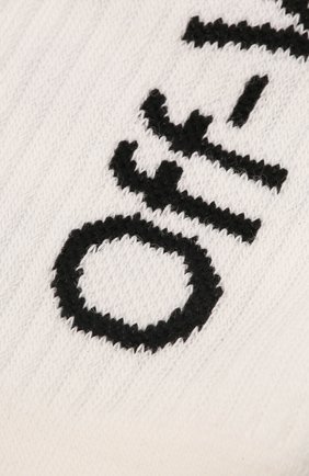 Детские хлопковые носки OFF-WHITE белого цвета, арт. 0GRA001F21KNI001 | Фото 2 (Материал: Хлопок, Текстиль; Кросс-КТ: Носки)