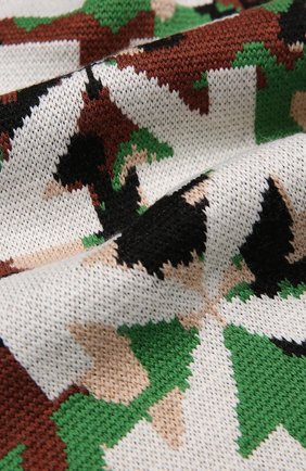 Детский шерстяной шарф OFF-WHITE хаки цвета, арт. 0BMA002F21KNI001 | Фото 2 (Материал: Шерсть, Текстиль)