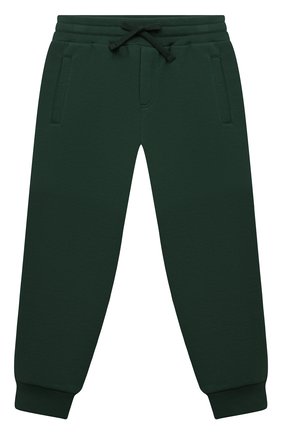 Детские хлопковые джоггеры DOLCE & GABBANA зеленого цвета по цене 14050 руб., арт. L4JPT0/G70LJ/2-6 | Фото 1 Детские хлопковые джоггеры DOLCE & GABBANA зеленого цвета, арт. L4JPT0/G70LJ/2-6 | Фото 1 (Материал внешний: Хлопок; Мальчики Кросс-КТ: Брюки-спорт; Ростовка одежда: 2 года | 92 см, 3 года | 98 см, 4 года | 104 см, 5 лет | 110 см, 6 лет | 116 см)