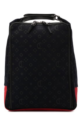 Мужской текстильный рюкзак hop'n zip CHRISTIAN LOUBOUTIN темно-синего цвета, арт. 3215030/H0P`N ZIP | Фото 1 (Материал: Текстиль; Размер: large)