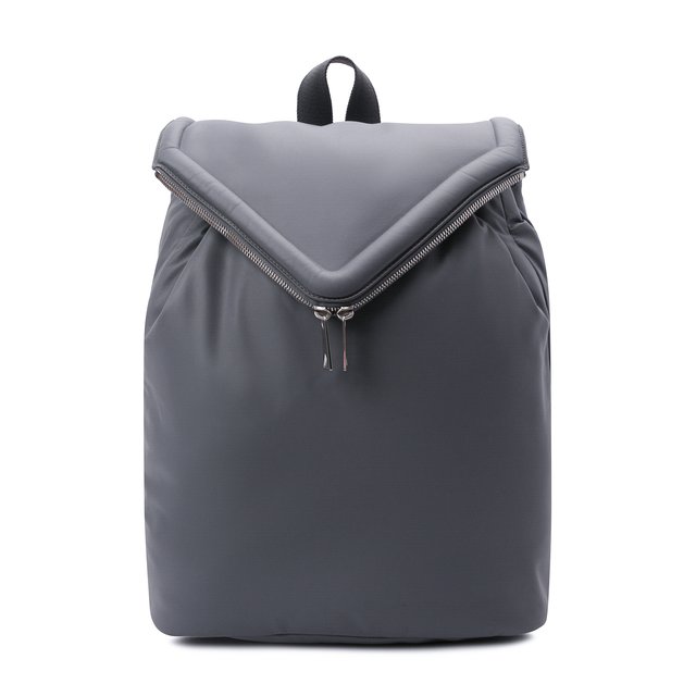 Кожаный рюкзак Bottega Veneta серого цвета