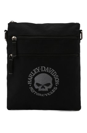 Мужская текстильная сумка HARLEY-DAVIDSON черного цвета, арт. XMP1521-GryBlk | Фото 1 (Материал: Текстиль)