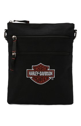 Мужская текстильная сумка HARLEY-DAVIDSON черного цвета, арт. XMP1548-OrgBlk | Фото 1 (Материал: Текстиль)