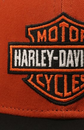 Мужской хлопковая бейсболка HARLEY-DAVIDSON оранжевого цвета, арт. 97700-21VM | Фото 4 (Материал: Текстиль, Хлопок)